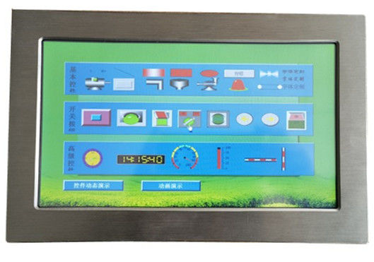 Affichage à cristaux liquides résistif IP65 d'interface d'écran tactile de TFT C.C 24V de 10,1 pouces